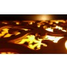 Lampe Bois Victoria lumière baroque décorative luminaire d'ambiance