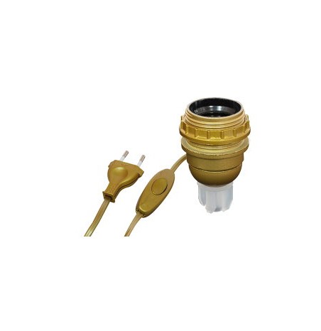 Adaptateur bouteille Or Douille E27