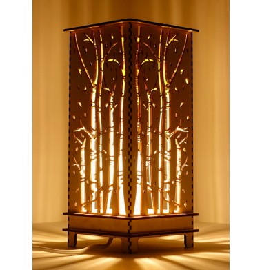Lampe Bois Sultane lumière baroque décorative luminaire d'ambiance