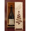 Boite bouteille en bois, caisse bouteille en bois Joyeux noël