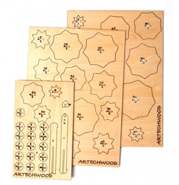 Kit De 12 Toupies En Bois à Décorer – Activité Manuelle Sur Le Thème De L'espace – Avec Crayons Aquarelle Et Autocollants Pierres Précieuses – Cadeau Anniversaire