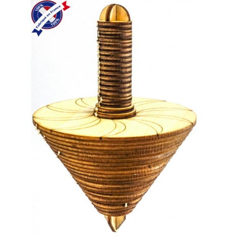 Toupie cone bois
