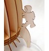 Lampe Fusée en bois lampe de chevet et décorative