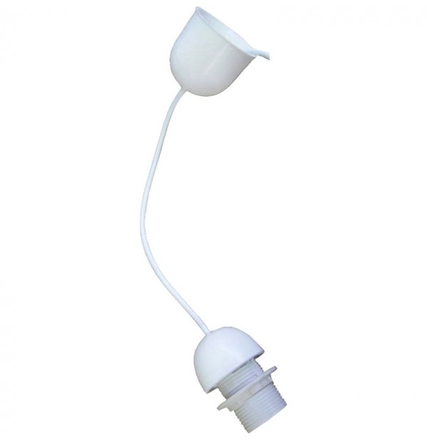 Câble électrique blanc avec Douille E27 pour Suspension lampe