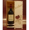 Boite bouteille en bois, caisse bouteille en bois Saint Valentin