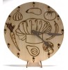 Horloge murale bois pendule murale bois de cuisine la Toque