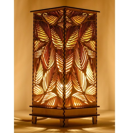 Lampe Bois Feuilles d'Automne lumière d'ambiance luminaire décoratif Lampe Bois Feuilles d'Automne lumière d'ambiance luminaire décoratif