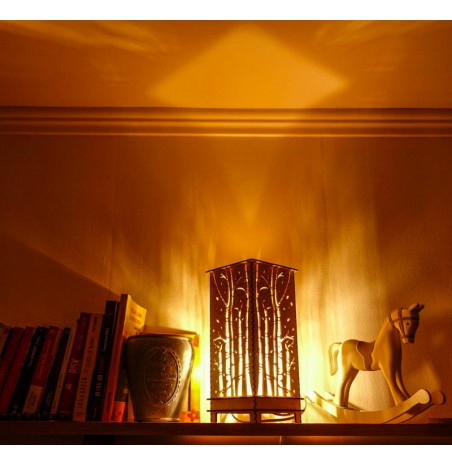 Lampe Bois La Forêt lumière d'ambiance luminaire décoratif Lampe Bois La Forêt lumière d'ambiance luminaire décoratif