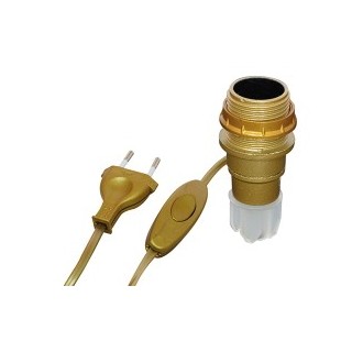 Adaptateur bouteille Or Douille E14