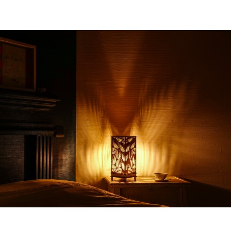Lampe Bois Feuilles d'Automne lumière d'ambiance luminaire décoratif Lampe Bois Feuilles d'Automne lumière d'ambiance luminaire décoratif
